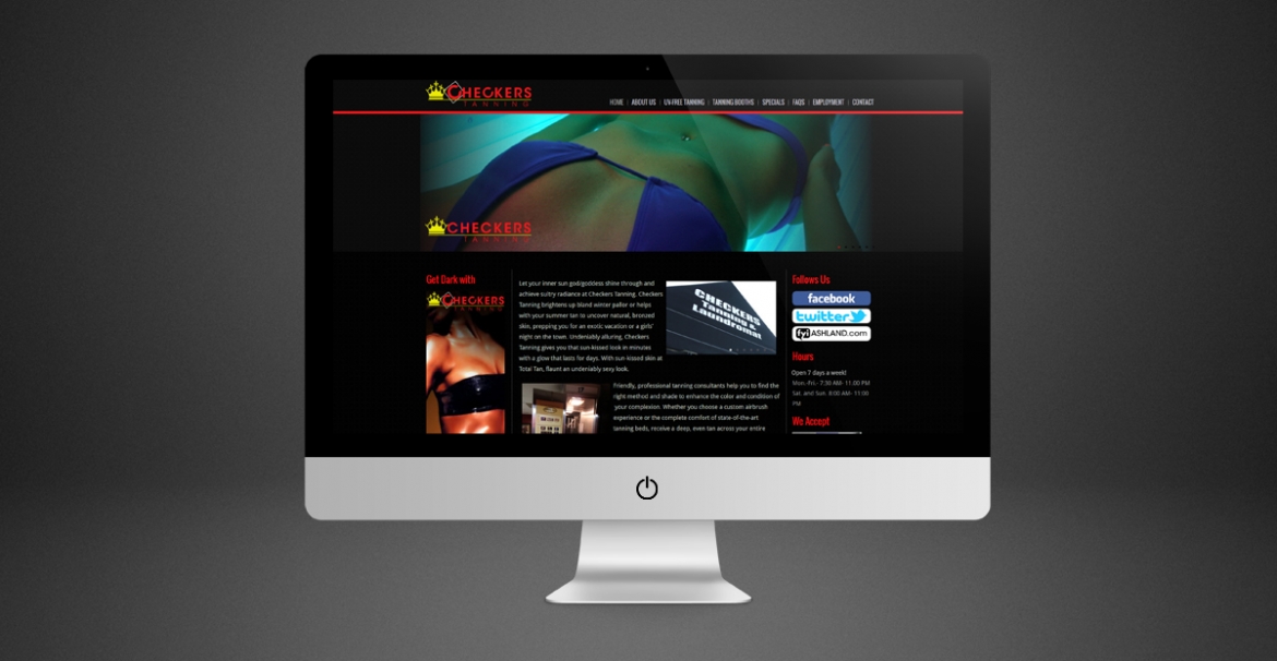 Checkers Tanning | GraFitz Group Network Website Design